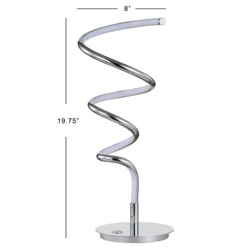 Scribble 19.75" Modern Dimmable Metal Integrated LED Table Lamp - JONATHAN Y